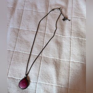 Vintage Fossil Pendant Necklace